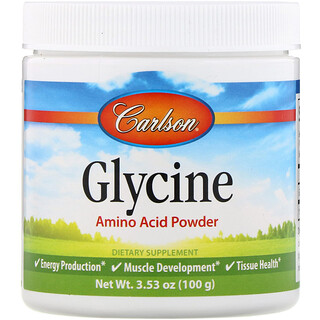 Carlson Labs, Glicina, Aminoácido en polvo, 3.53 oz (100 g)