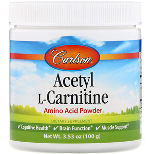 Отзывы о Карлсон Лэбс, Acetyl L-Carnitine, Amino Acid Powder, 3.53 oz (100 g)