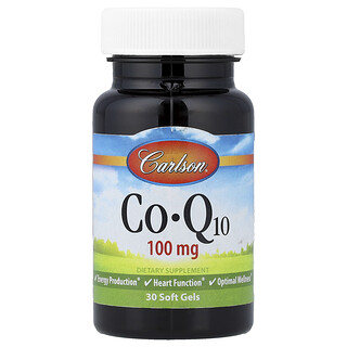 Carlson, CoQ10, 100 mg, 30 Soft Gels
