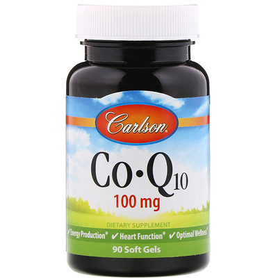 Carlson Labs CoQ10, 100 mg, 90 Soft Gels