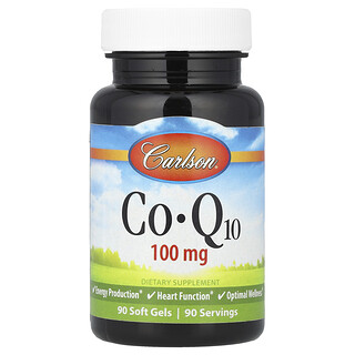 Carlson, Koenzým Q10, 100 mg, 90 mäkkých kapsúl