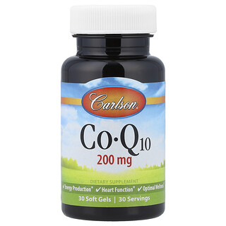 Carlson, CoQ10, 200 mg, 30 softgels