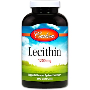 Отзывы о Карлсон Лэбс, Lecithin, 1200 mg, 300 Soft Gels