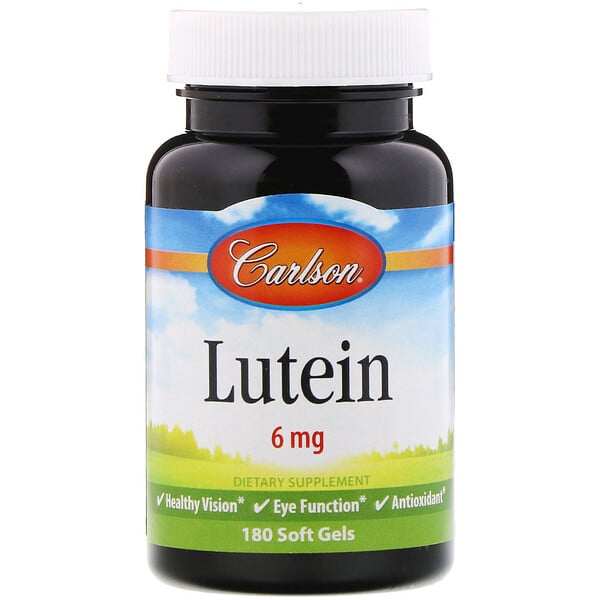 Carlson Labs, Luteína, 6 mg, 180 Soft Gels