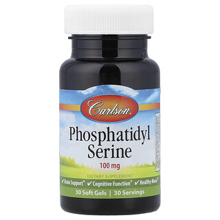 Carlson, Fosfatidil Serina, 100 mg, 30 Cápsulas Softgel