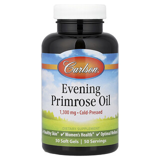 Carlson, Óleo de Prímula, 1.300 mg, 50 Cápsulas Softgel