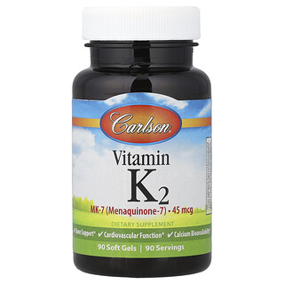 Carlson, Vitamina K2, 45 µg, 90 de capsule moi