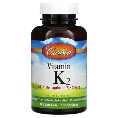 

Carlson Vitamin K2 MK-7 45 mcg 180 Soft Gels