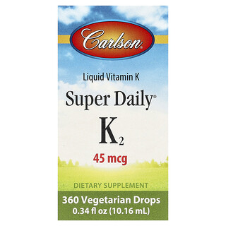 Carlson, Super Daily® K2，0.34 液量盎司（10.16 毫升）
