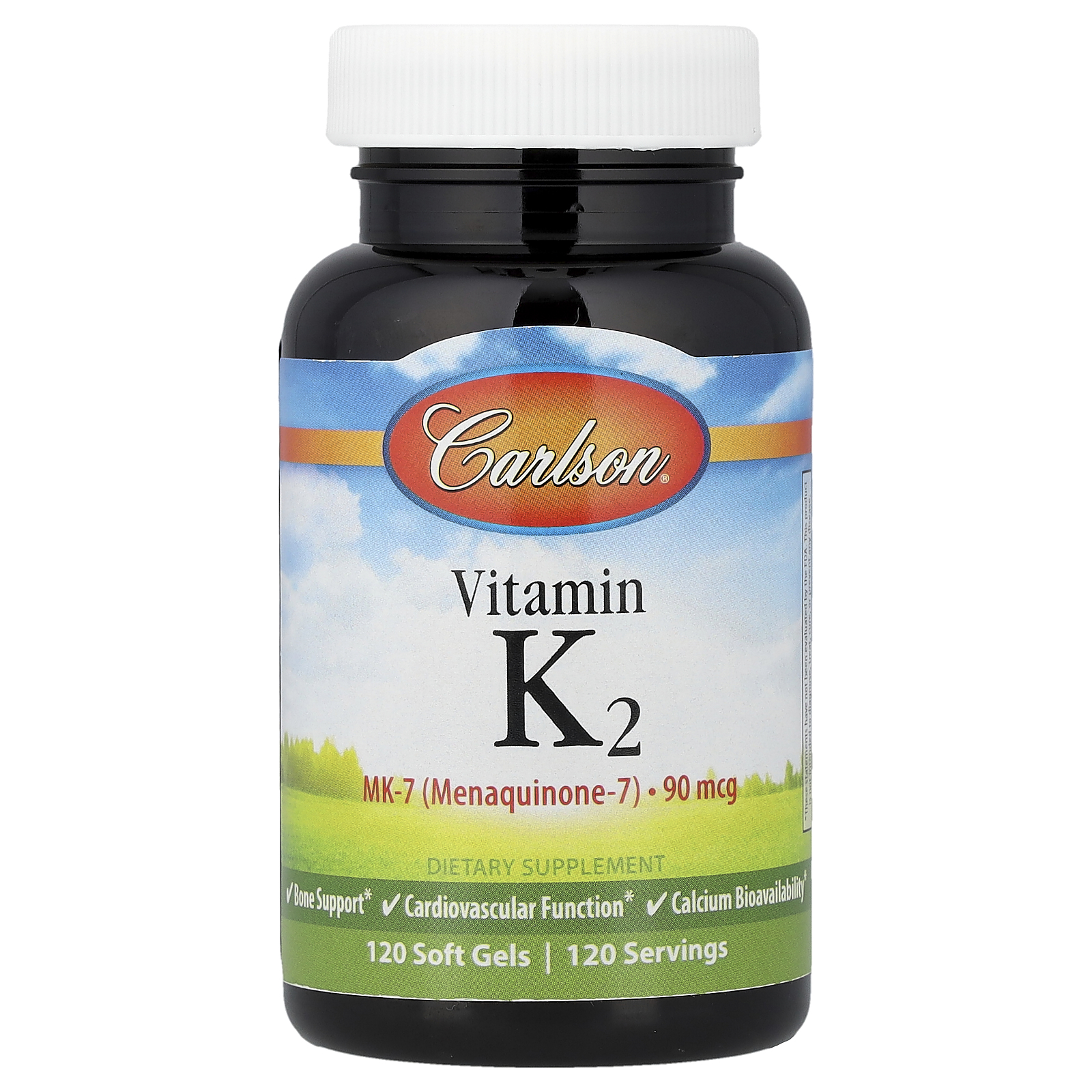 Carlson (칼슨), 비타민K2, 90mcg, 소프트젤 120정