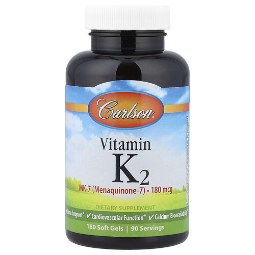 Carlson, Vitamin K2, 180 Weichkapseln (90 mcg pro Weichkapsel)