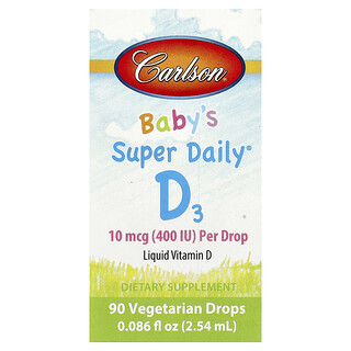 Carlson, Baby's Super Daily® D3, 2,54 ml (0,086 fl oz)