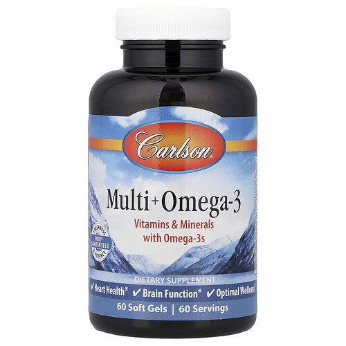 Carlson Multi + Omega-3, 60 Soft Gels