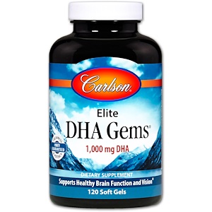 Карлсон Лэбс, Elite DHA Gems, 1,000 mg, 120 Softgels отзывы