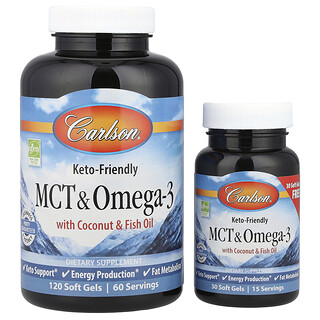 Carlson, MCT &; Ωμέγα-3, 150 Δωρεάν Μαλακά Τζελ