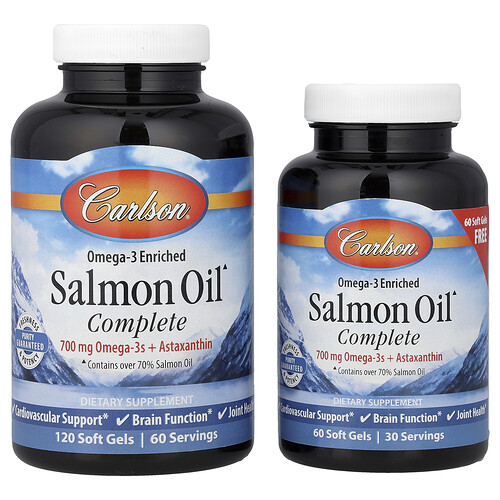 Carlson, Salmon Oil Complete, Lachsöl Complete, 120 Weichkapseln