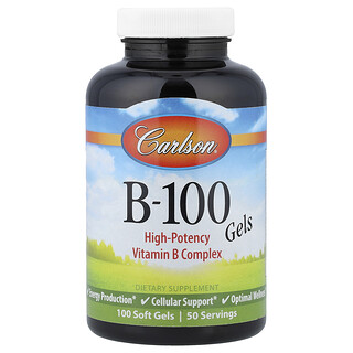 Carlson, B-100 凝膠，100 粒軟膠囊