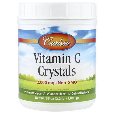 Carlson, Cristales de vitamina C, 1000 g (2,2 lb)