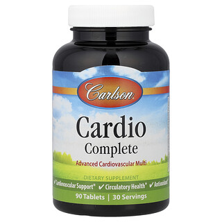 Carlson, Cardio Complete, Advanced Cardiovascular Multi, 90 Tablets