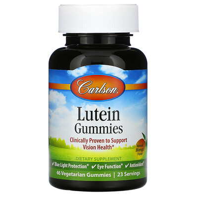 

Carlson Lutein Gummies Natural Mango 46 Vegetarian Gummies