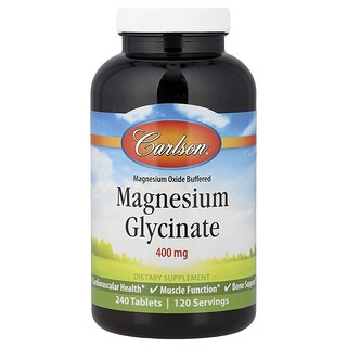 Carlson, Magnézium-glicinát, 240 tabletta (tablettánként 200 mg)