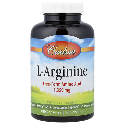 Carlson, L-Arginine, L-Arginin, 180 Kapseln (675 mg pro Kapsel)