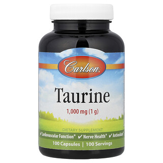 Carlson, Taurina, 1.000 mg, 100 Cápsulas