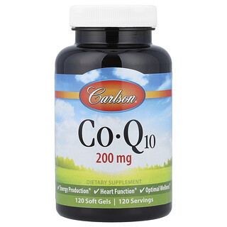 Carlson, коэнзим Q10, 200 мг, 120 капсул
