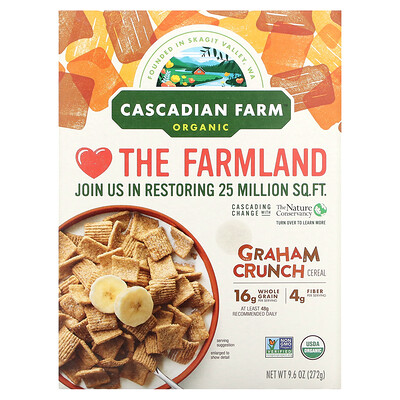 

Cascadian Farm, Organic Graham Crunch Cereal, 9.6 oz (272 g)