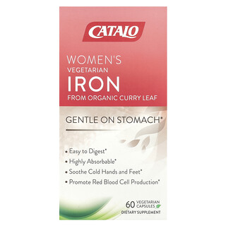 CATALO, Hierro vegetal para mujeres, 60 cápsulas vegetales