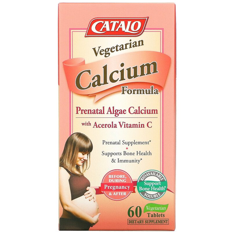 Catalo Naturals, Vegetarian Calcium Formula, Prenatal Algae Calcium, 60 Vegetarian Tablets iHerb