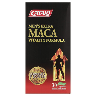 CATALO, Fórmula de vitalidad con extra maca para hombres, 30 cápsulas vegetales