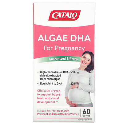 Catalo Naturals Algae DHA for Pregnancy, 60 Softgels