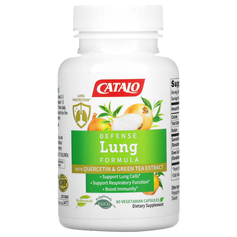Catalo Naturals, Defense Lung Formula with Quercetin & Green Tea