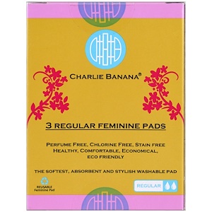 Чарли Банана, Regular Feminine Pads, Floralie, 3 Pads отзывы