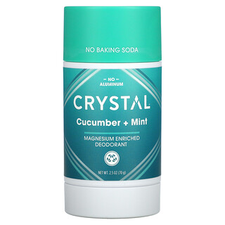 Crystal Body Deodorant, Обогащенный магнием дезодорант, огурец и мята, 70 г (2,5 унции)
