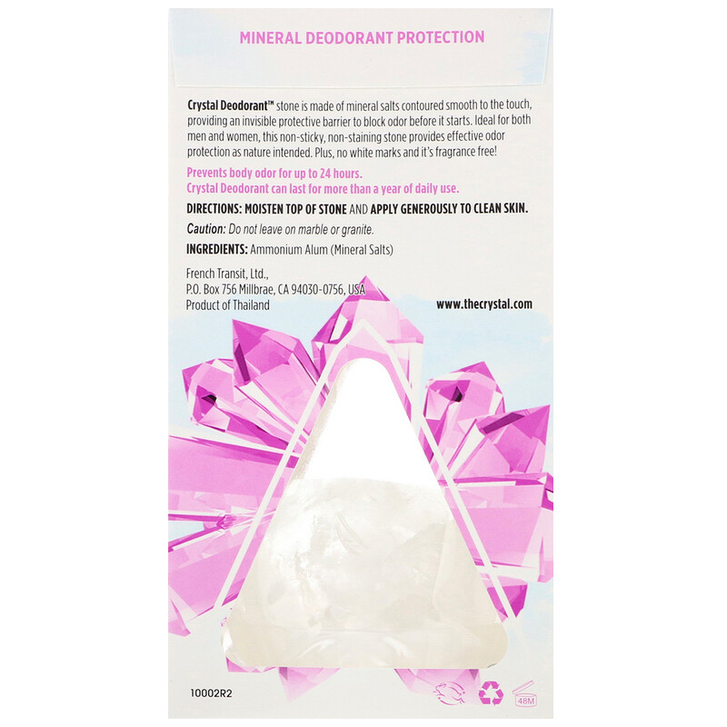 Crystal Body Deodorant, Mineral Deodorant Stone, Unscented, 5 oz (140 g