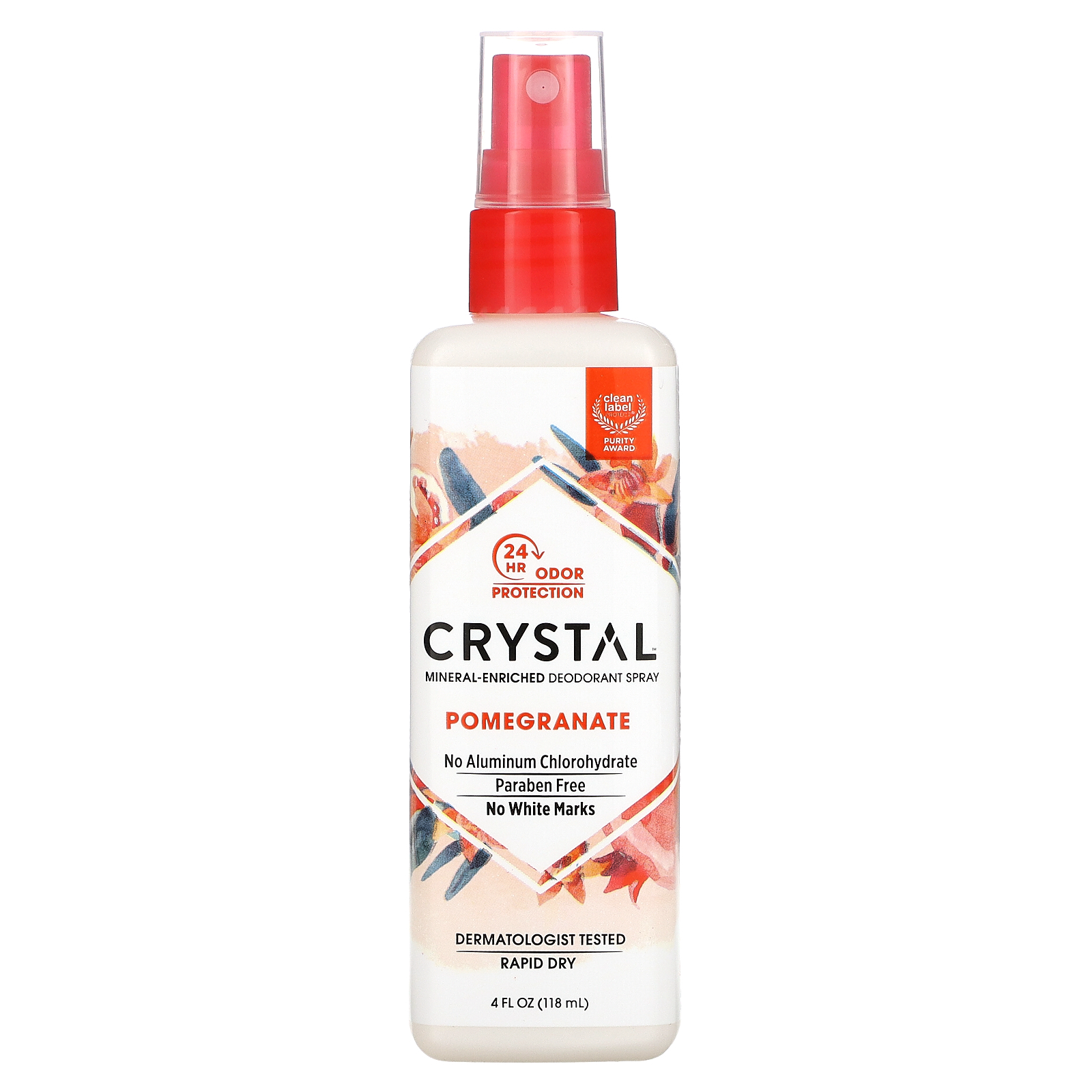 Crystal, MineralEnriched Deodorant Spray, Pomegranate, 4 fl oz (118 ml)