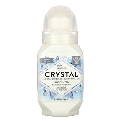 Crystal Body Deodorant Минеральный шариковый дезодорант, без запаха, 66 мл