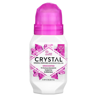 

Crystal Body Deodorant Mineral-Enriched Deodorant Roll-On Unscented 2.25 fl oz (66 ml)