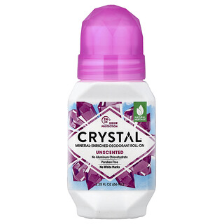 CRYSTAL, збагачений мінералами дезодорант із кульковим аплікатором, без ароматизаторів, 66 мл (2,25 рідк. унцій)