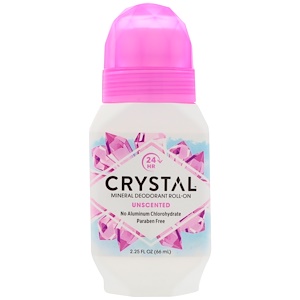 Crystal Body Deodorant, Mineral Deodorant Roll-On, Unscented , 2.25 fl oz (66 ml)