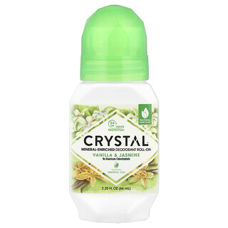 CRYSTAL, натуральний дезодорант з кульковим аплікатором, ваніль і жасмин, 66 мл (2,25 рідк. унції)