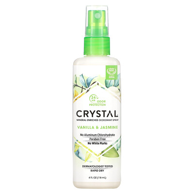 Crystal Body Deodorant минеральный дезодорант-спрей, с запахом ванили и жасмина,118мл (4 жидк. унции)