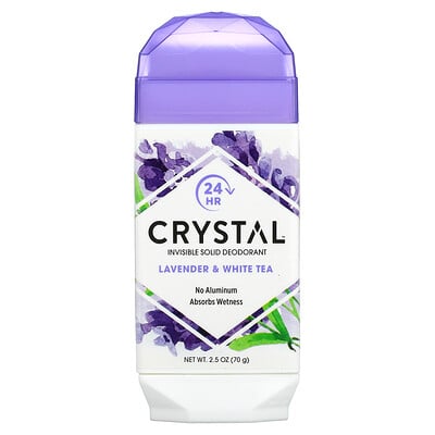 Crystal Body Deodorant Натуральный дезодорант, лаванда и белый чай, 2,5 унц. (70 г)