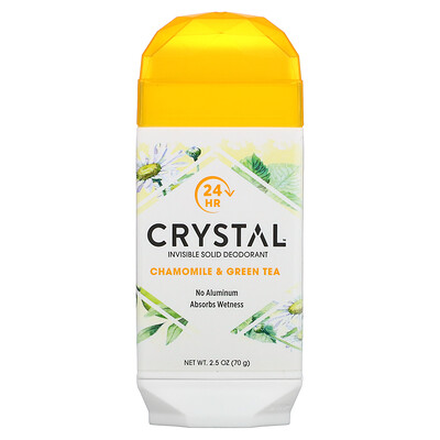 Купить Crystal Body Deodorant Невидимый твердый дезодорант, ромашка и зеленый чай, 70 г
