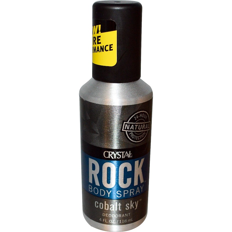 Crystal Body Deodorant, Rock Body Spray Deodorant, Cobalt Sky, 4 fl oz