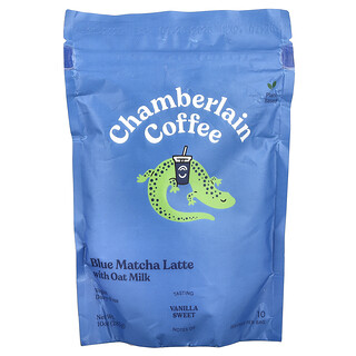 Chamberlain Coffee, 含燕麦奶的蓝抹茶拿铁，10 盎司（283 克）