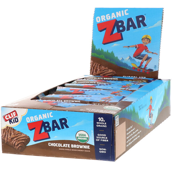 Clif Bar, Clif Kid, Organic Z Bar, Chocolate Brownie, 18 Bars, 1.27 oz (36 g) Each iHerb