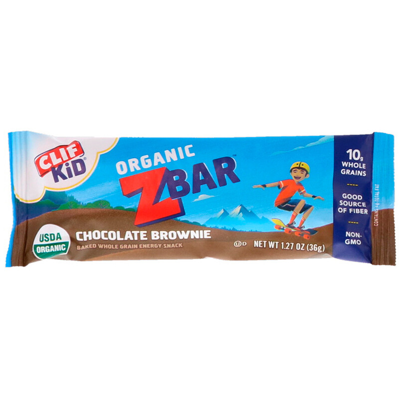 Clif Bar, Clif Kid, Organic Z Bar, Chocolate Brownie, 18 Bars, 1.27 oz (36 g) Each iHerb
